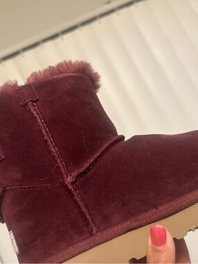 UGG Women's Short Winter Boot in Burgundy